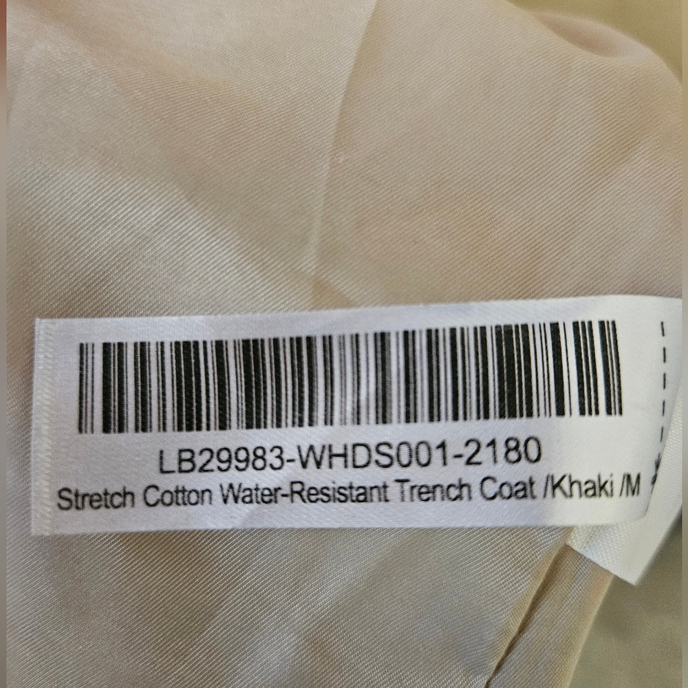 Quince Beige Double-Breasted Trench Coat, Size Medium - Picture 7 of 7